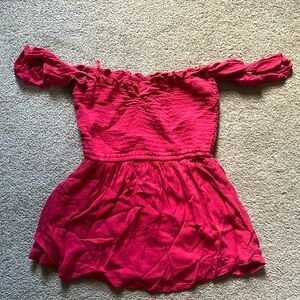 Hollister smocked off the shoulder top